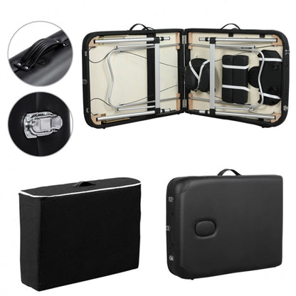 Adjustable 3 Fold Massage Bed Aluminum Alloy Massage Couch