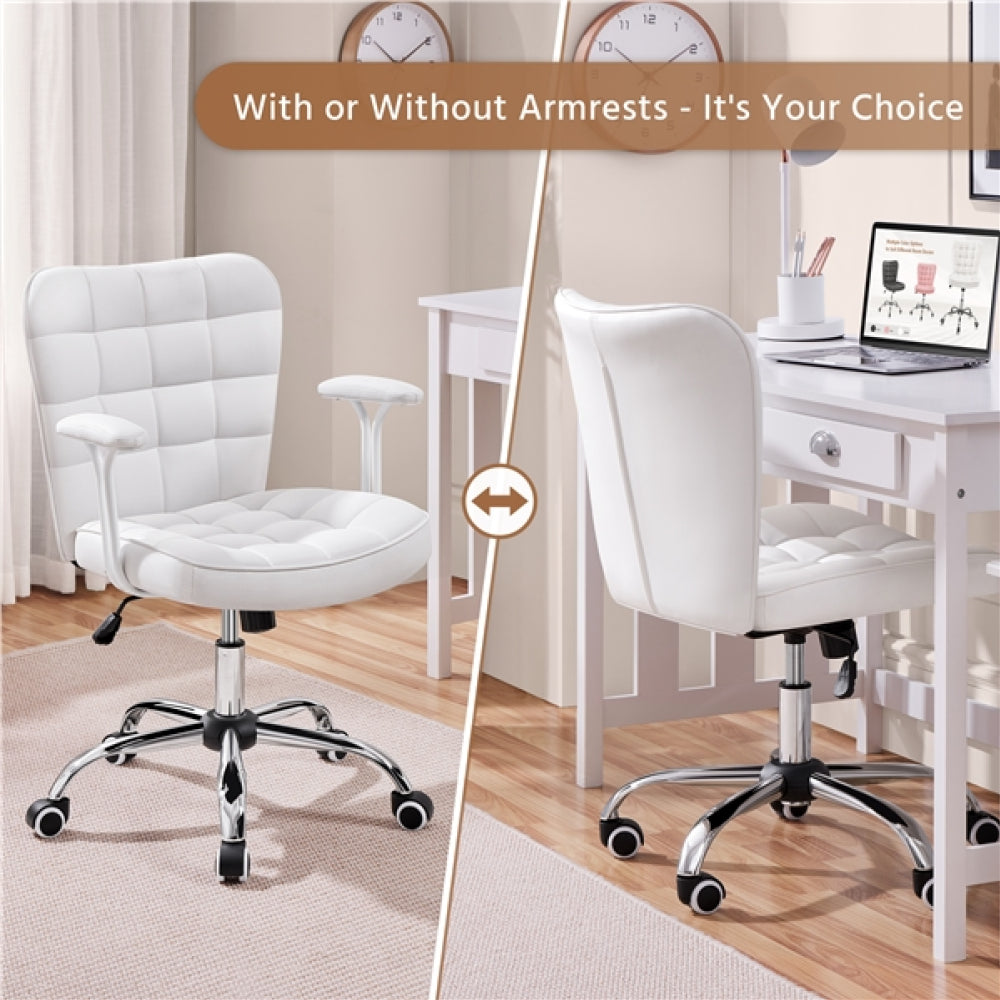 Mid-Back PU Leather Office Task Chair Computer Chair