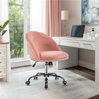 Modern Velvet Armless Desk Chair