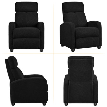 Recliner Chair Boucle Recliner Sofa Adjustable Modern Single Reclining Chair