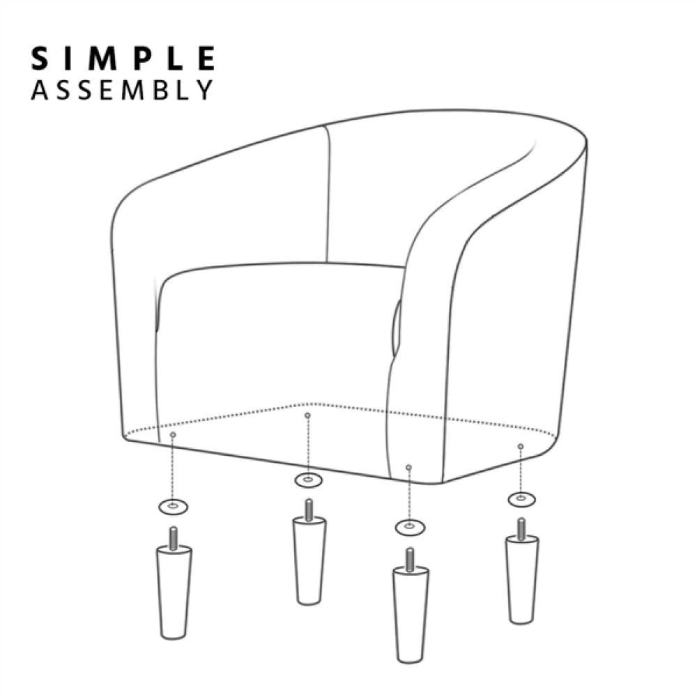 Boucle Club Chair Accent Barrel Chair Upholstered Arm Chair