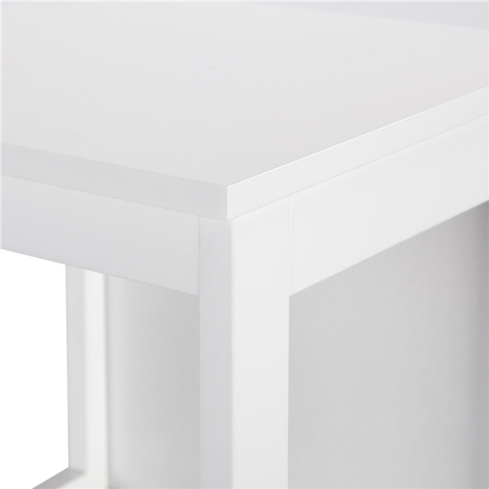 White Bathroom Cabinet 2 Hideaway Drawers 1 Shelf