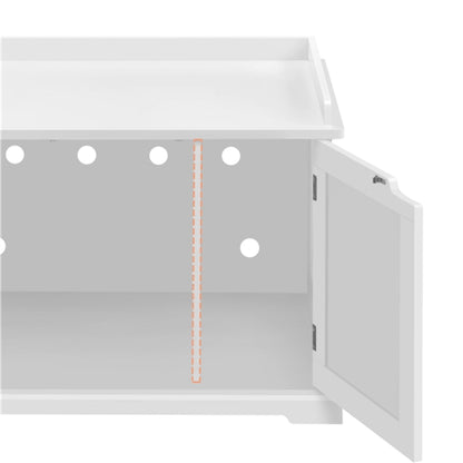 Pet Litter Box Wooden Storage Bench