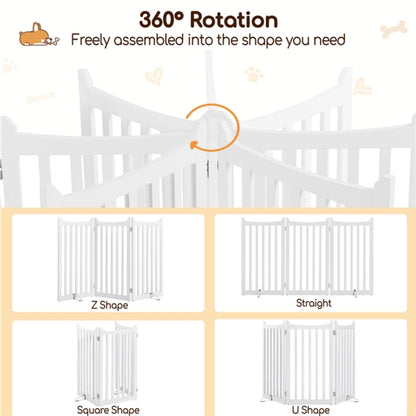 Indoor Pet Barrier for Doorway Dog Pen Wooden Pet Gate