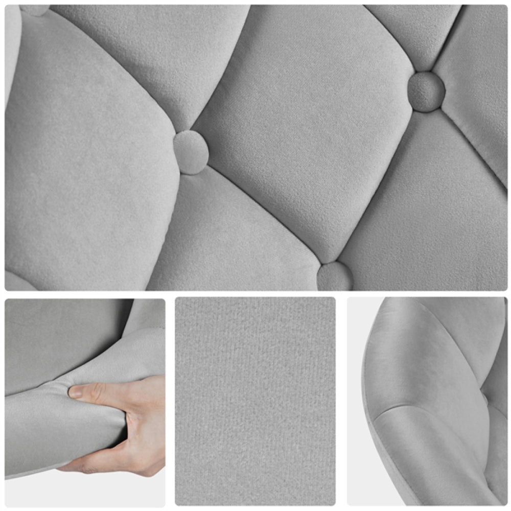 Makeup Vanity Chair Tufted Style Barrel Chair