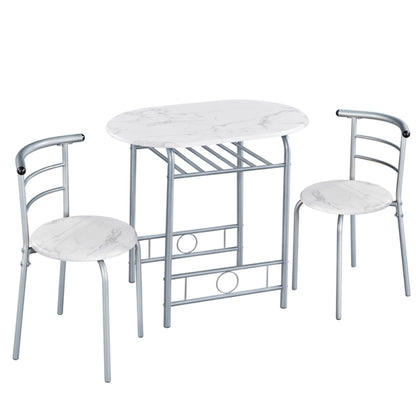 Space Saving Dining Table Set Modern Round Dining Table Set for 2