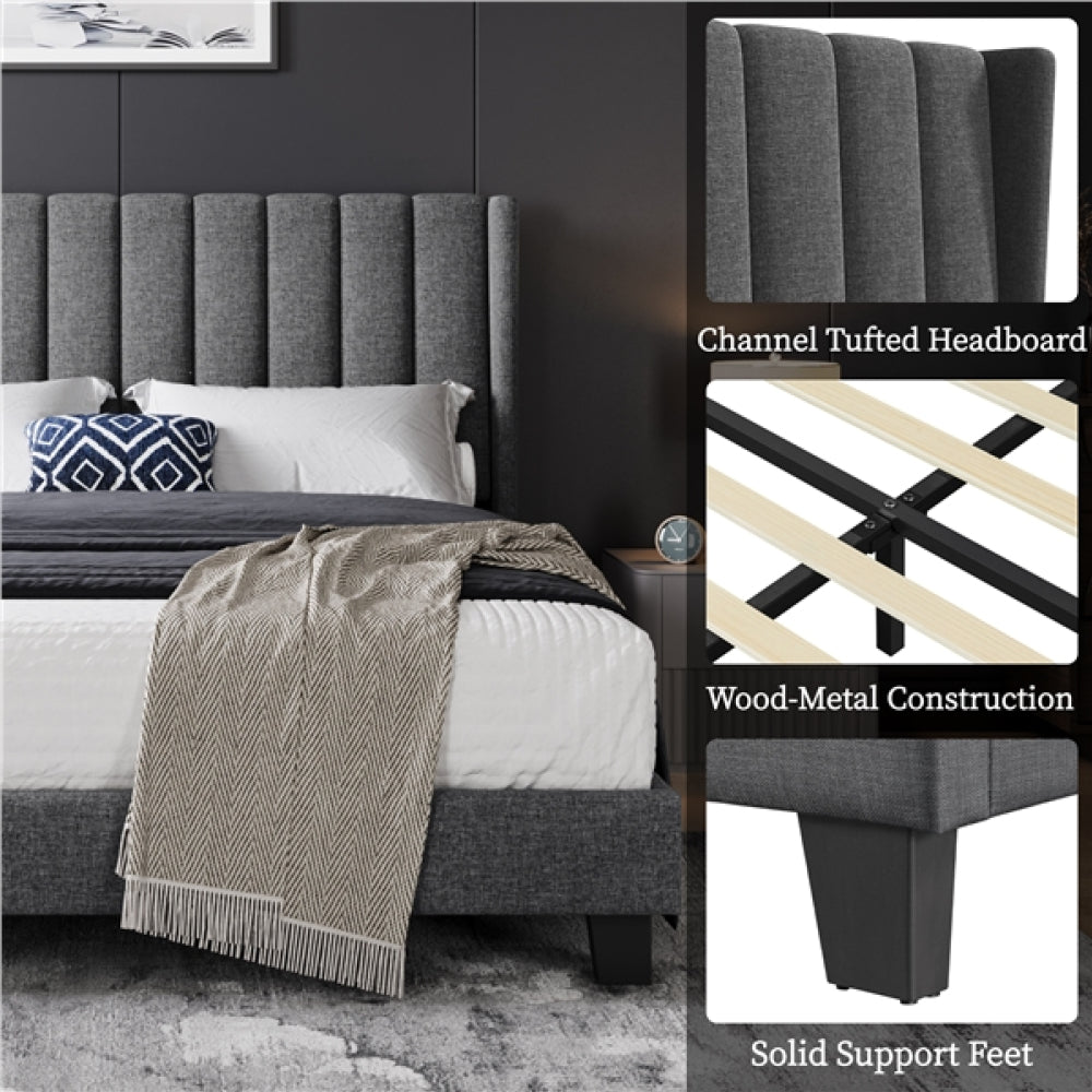 Queen Size Upholstered Bed Frame