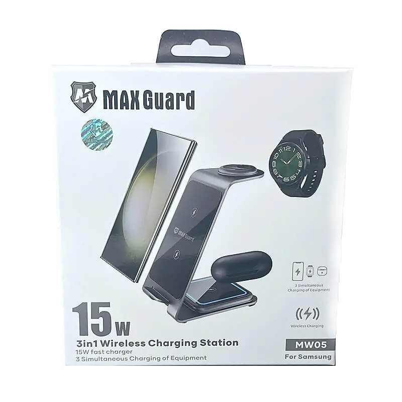 Desktop 3-in-1 Compatible with Phone Samsung Watch Earbuds 15W Fast Wireless Charging Stand
