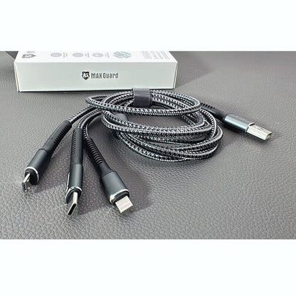 Mobie 3-in-1 USB to Type-C Lighting Micro Charging Data Cable 1.2m