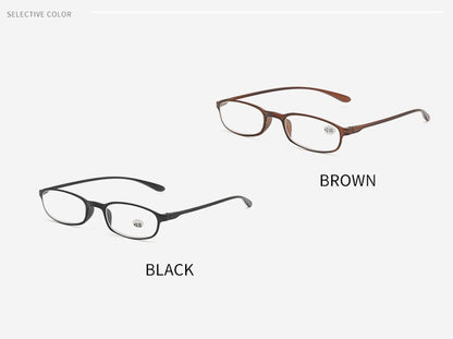 Black 4.0 Reading Glasses Readers Rectangular Business Plastic Frame Unisex