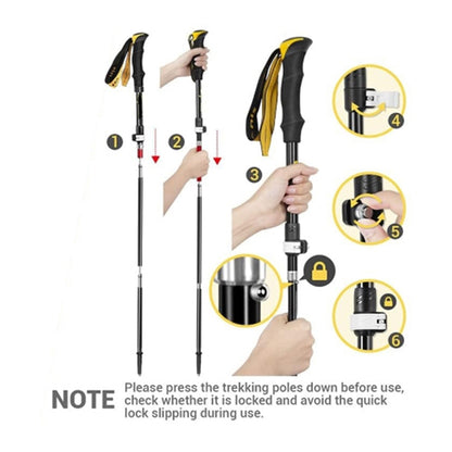 Hiking Poles Foldable 110–135 cm – 7075 Aluminium Trekking Poles