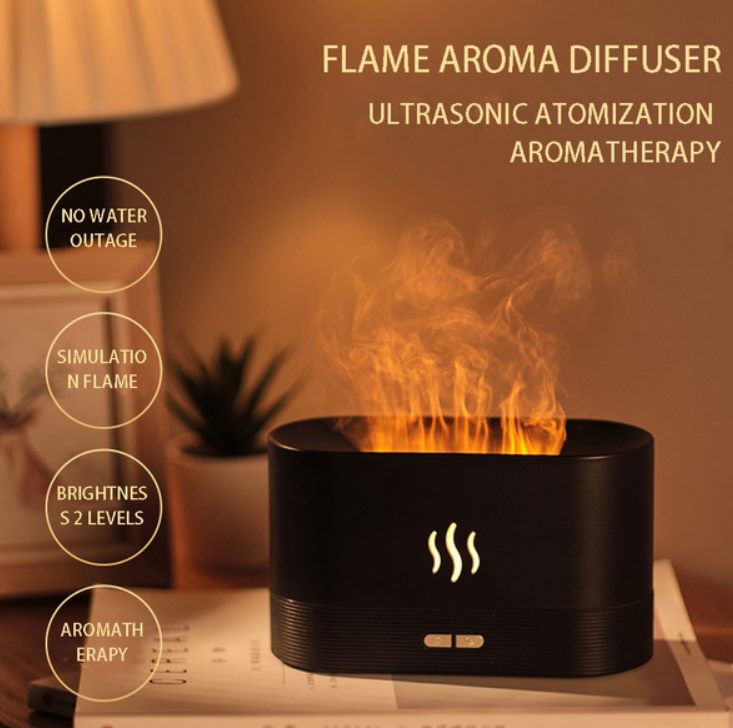 Aromatherapy Diffuser Humidifier with Simulation Flame