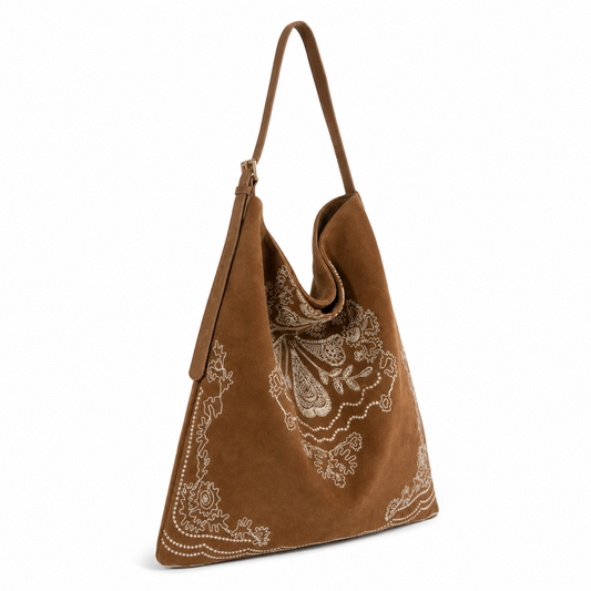 Lady Bohemian Embroidered Triangle Shoulder Bag
