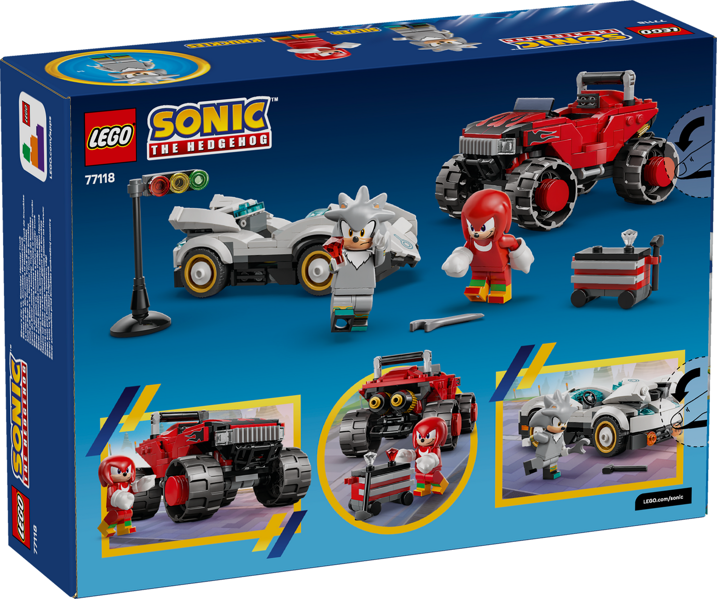 LEGO Sonic the Hedgehog: Silvers Car vs Knuckles Monster Truck (77118)