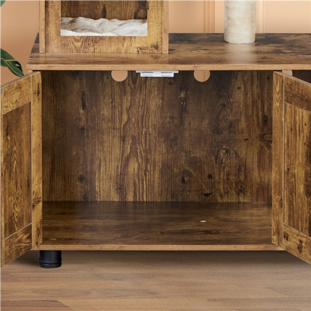 Litter Box Enclosure with Cat Tree Tower