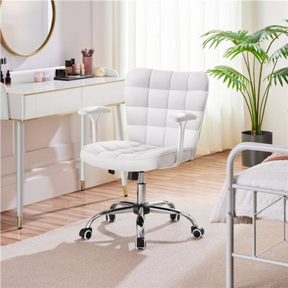Mid-Back PU Leather Office Task Chair Computer Chair