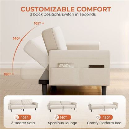 Fabric Convertible Sofa Bed