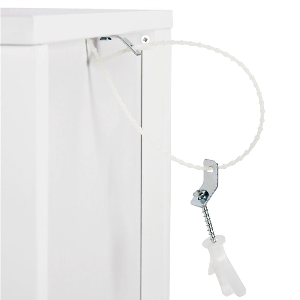 White Bathroom Cabinet 2 Hideaway Drawers 1 Shelf