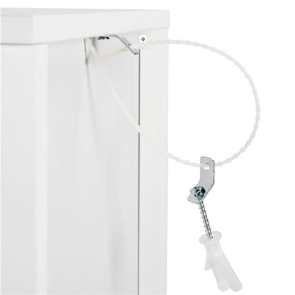 White Bathroom Cabinet 2 Hideaway Drawers 1 Shelf