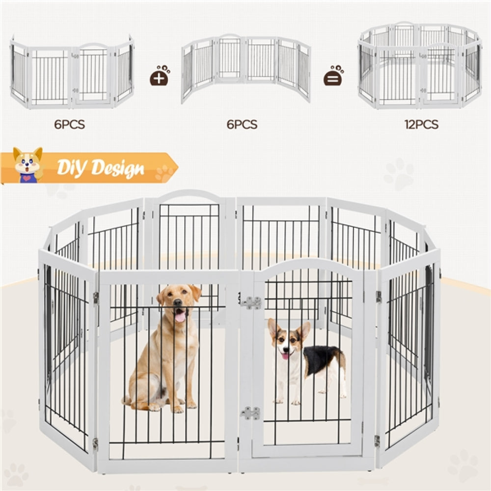 6-Panel Pet Puppy Safety Fence with 3 Support Feet