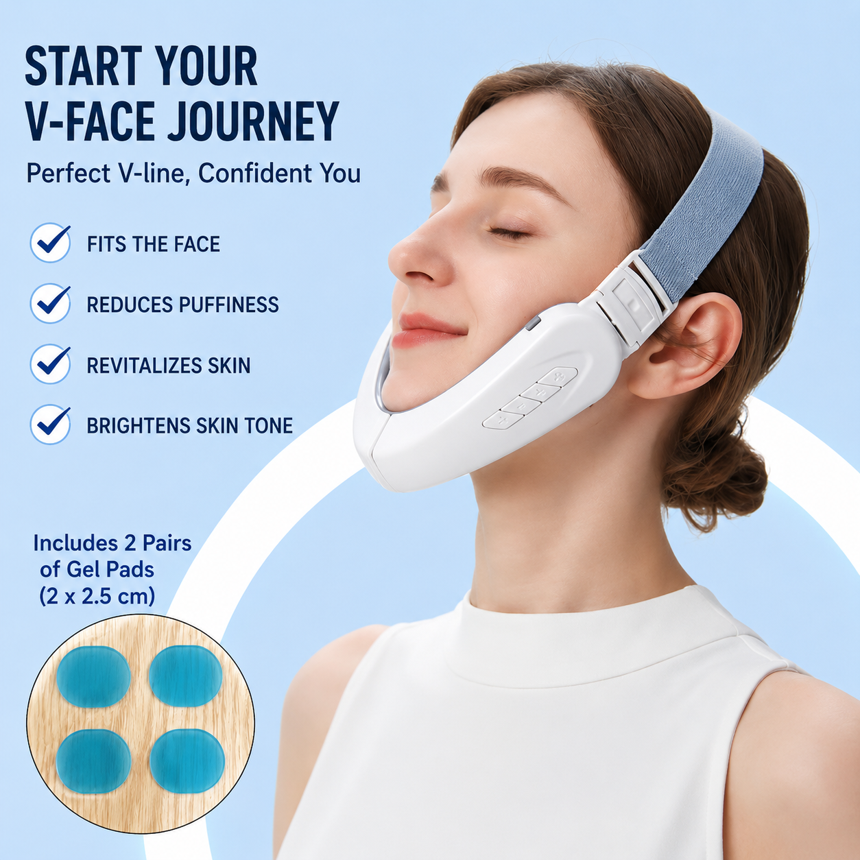 Mini V-Face Shaping Device – Hands-Free Facial Massager