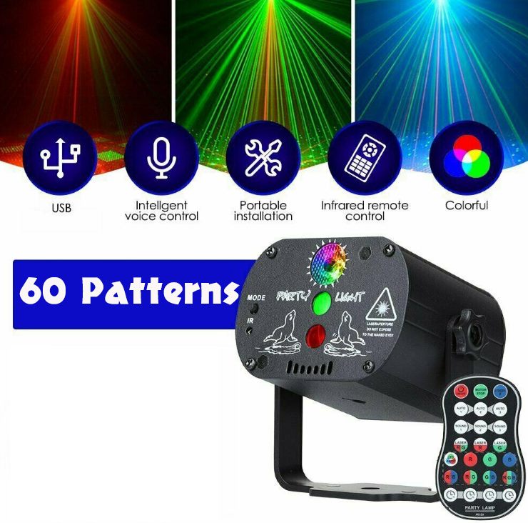 LED RGB Laser Party Light