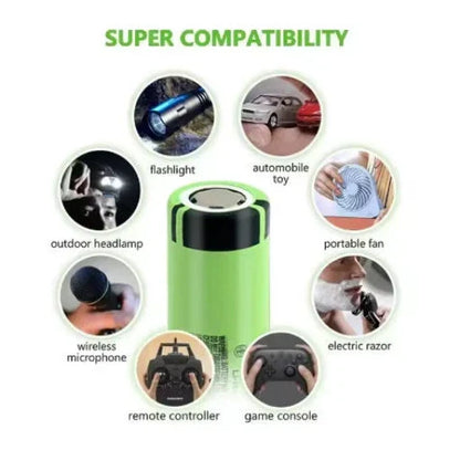 18650 Rechargeable Battery Flat Top 12PCS