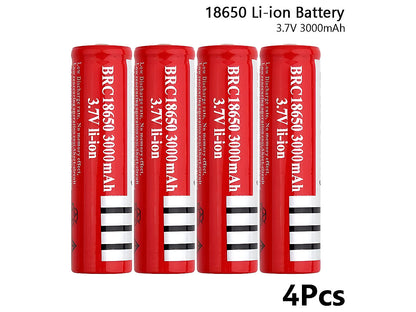 4 x 18650 Battery Rechargeable Battery