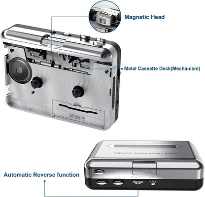 USB Cassette Player and Tape to MP3 Converter