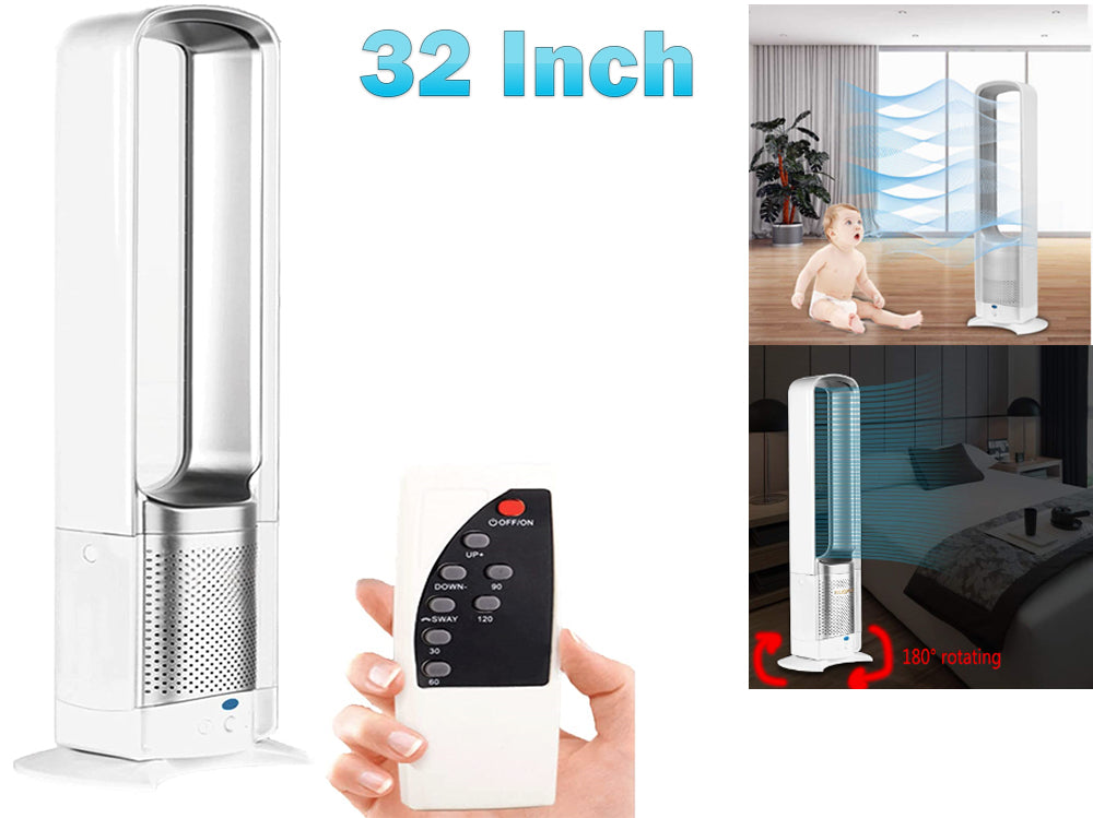 Bladeless Fan with Remote 32 Inch