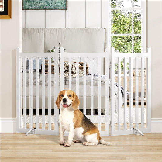 Indoor Pet Barrier for Doorway Dog Pen Wooden Pet Gate