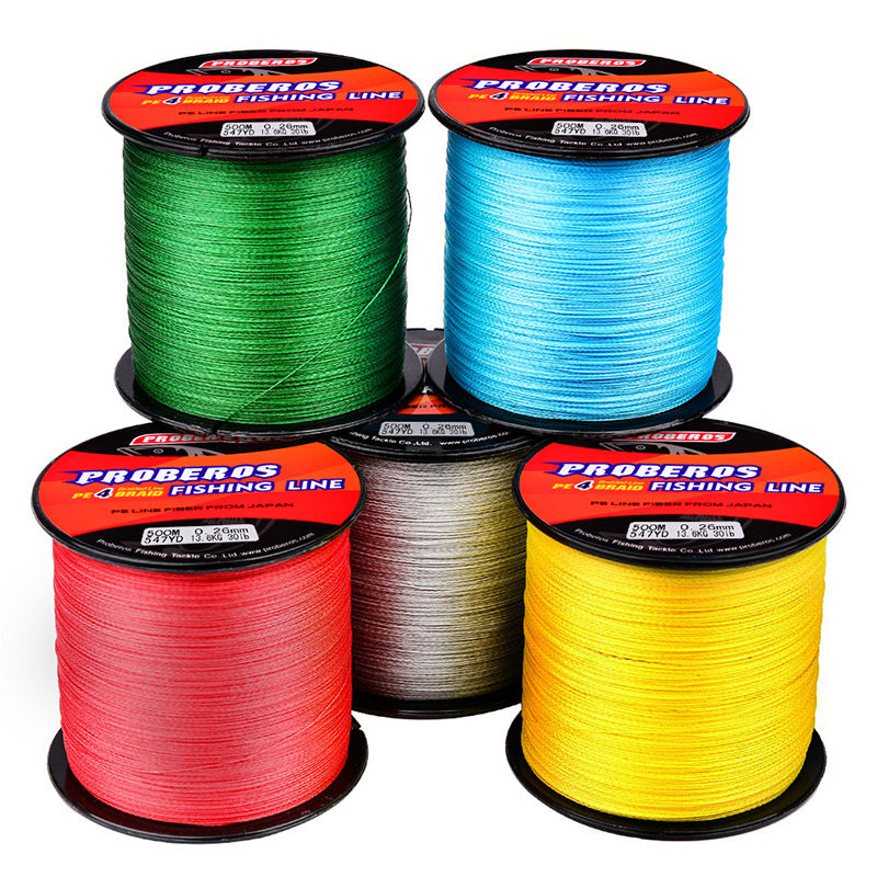 60LB 500m Braided Fishing Line 4 Strands Stronger Multifilament PE Braid Wire 4.0