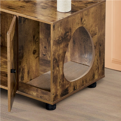 Litter Box Enclosure with Cat Tree Tower