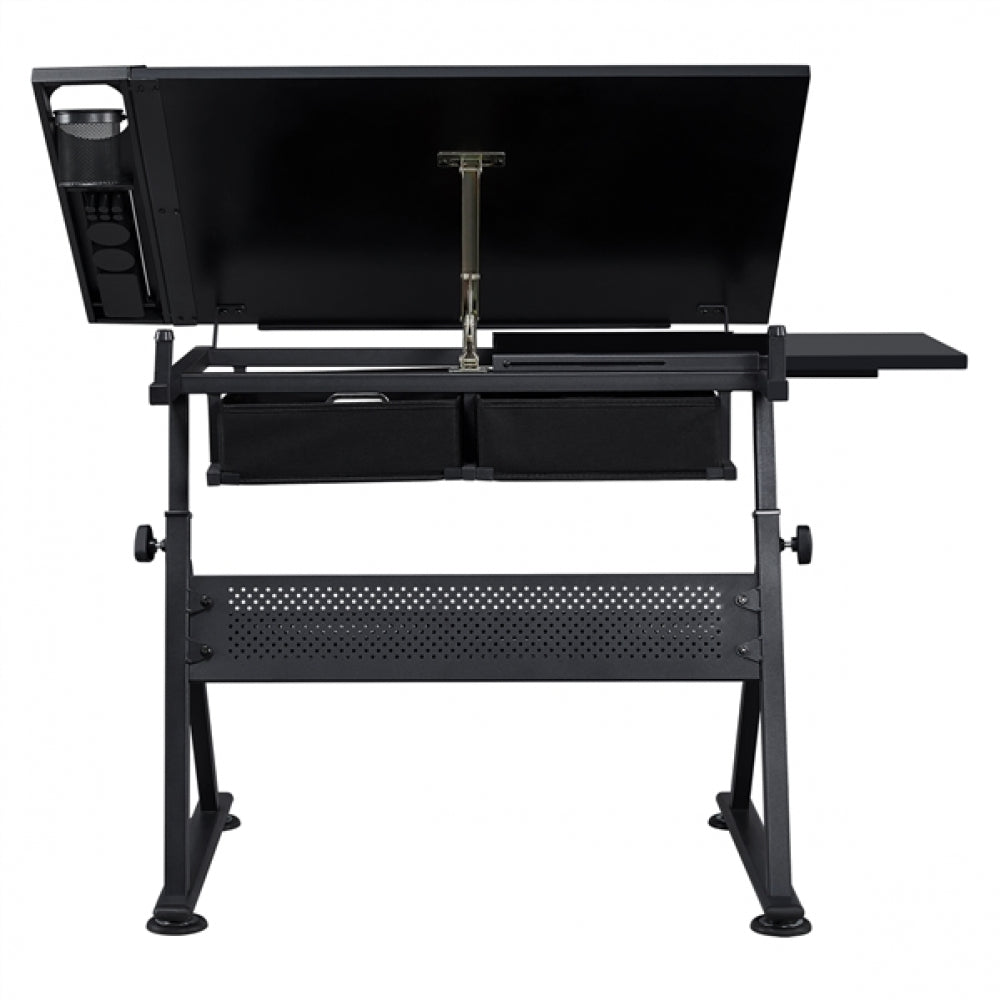 Drafting Table/Stool Set with Adjustable Table Angles & Heights All-in-One