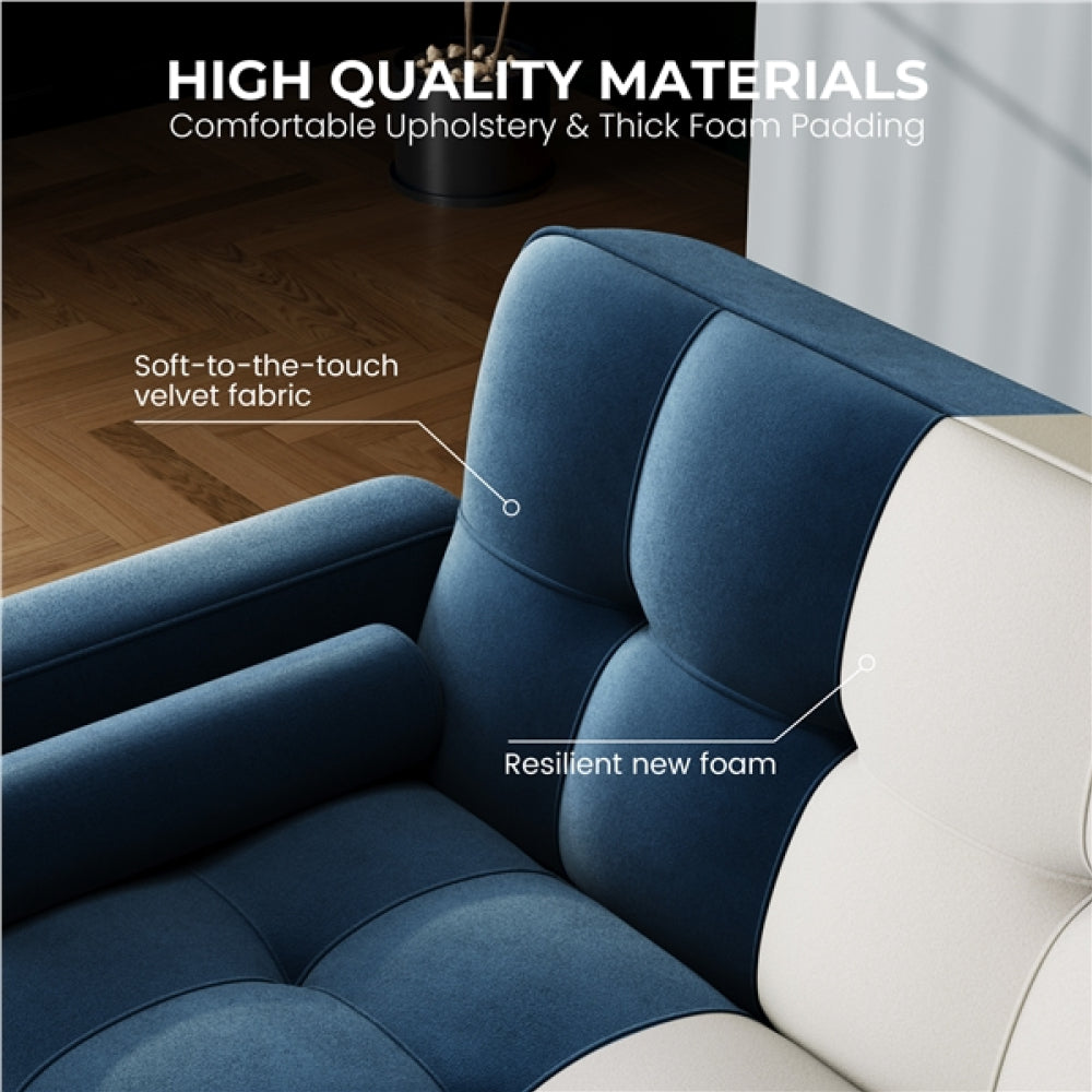 3 Seater Convertible Settee Sofa Bed With Armrests