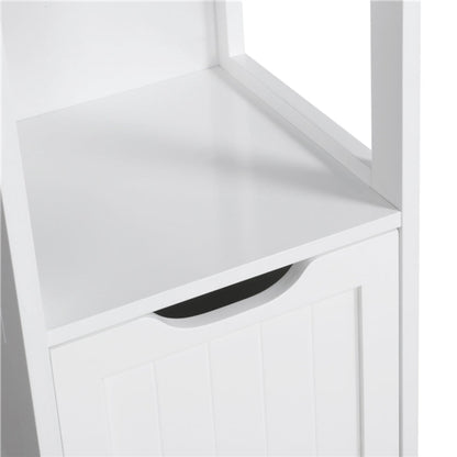 White Bathroom Cabinet 2 Hideaway Drawers 1 Shelf