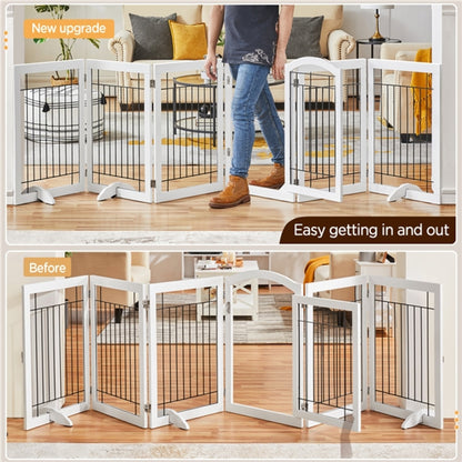 6-Panel Pet Puppy Safety Fence with 3 Support Feet