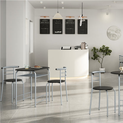 Modern Round Dining Table Set for 2 Dining Chairs