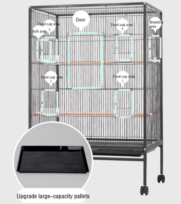 Bird Cage Parrot Aviary Perch Carrier