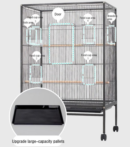 Bird Cage Parrot Aviary Perch Carrier