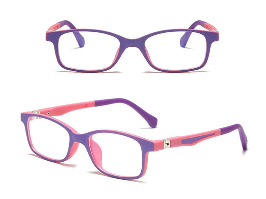 Kids Anti-Blue Light Glasses Square Frame Protect Eyesight for Boys Girls