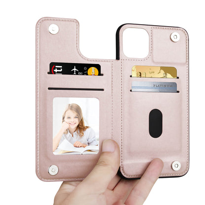 Compatible with iPhone 7 Mika Series PU Leather Wallet Stand Case with Magnetic Close