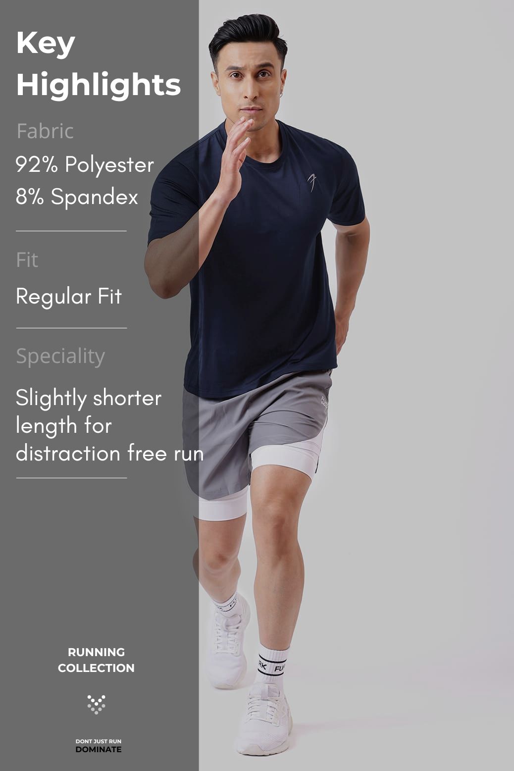 Ember Running T-shirt Navy