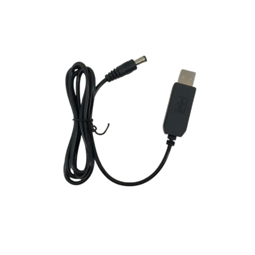 Barrel Jack Power Cable - 9V / 5.5mm x 2.1mm charger (Black) 1m