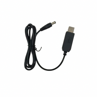 Barrel Jack Power Cable - 9V / 5.5mm x 2.1mm charger (Black) 1m