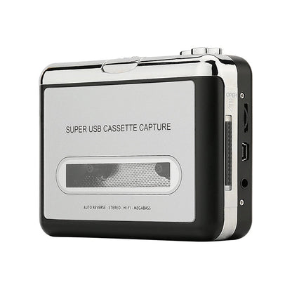 Cassette Player Portable Tape Player Captures MP3 Audio Music via USB Silver
