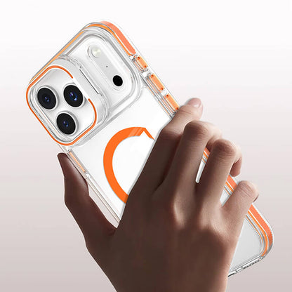 Compatible with iPhone 17 Pro Rita Series Invisible Kickstand Crystal Clear Magnetic Case