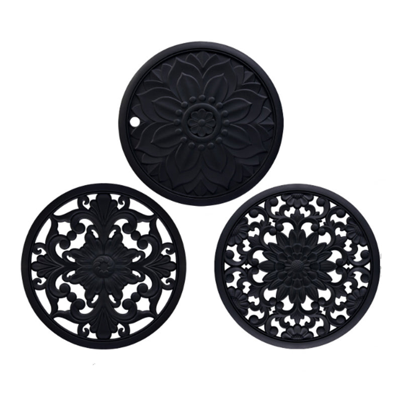 3 pcs Silicone Trivet Mats Multi-Purpose Heat Resistant Silicone