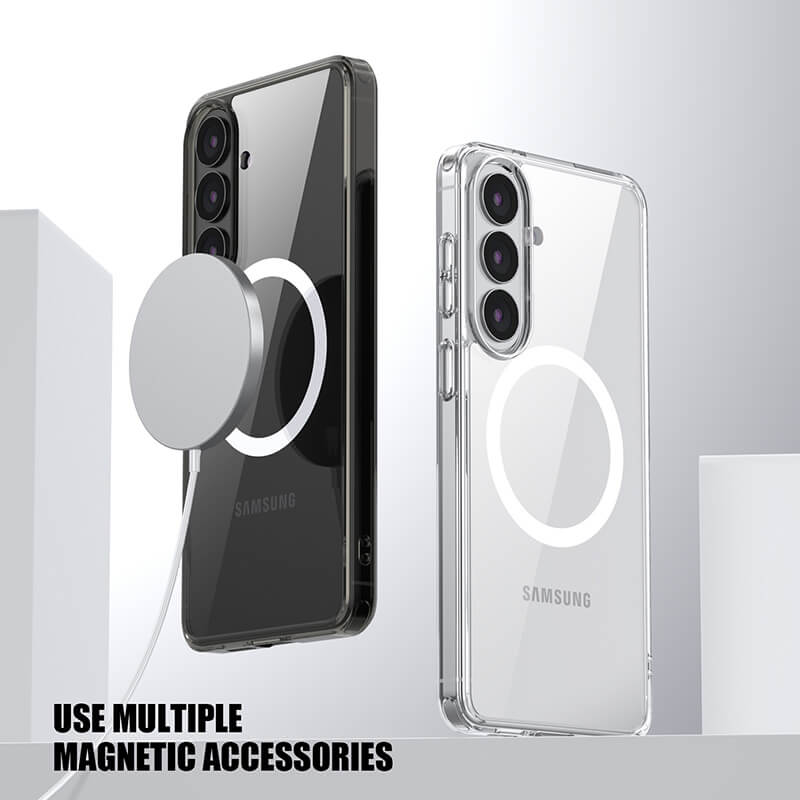 Compatible with Samsung S26 Ultra 2026 Aurora Series Crystal Magnetic Phone Case Clear