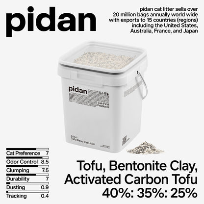 PIDAN 3-in-1 Blend Cat Litter - 11.6kg Bulk Bucket